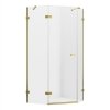 NEW TRENDY Kabina prysznicowa pięciokątna AVEXA GOLD BRUSHED 100x80 EXK-3859 Lewa